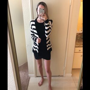 Black and cream stripped cardigan